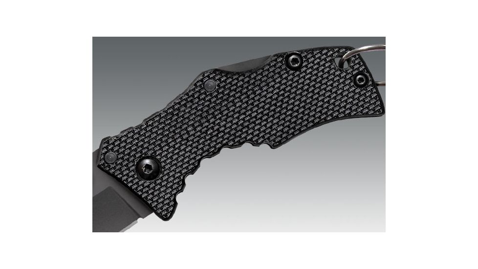 Cold Steel Micro Recon 1 Folding Knife, Japanese AUS 8A Stainless Steel w/Black Tuff-Ex Coating 2in Spear Point Blade, Griv-Ex Style G-10 Handle, CS-27TDS