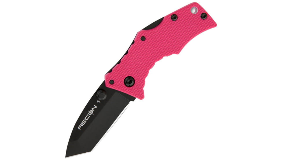 Cold Steel Micro Recon 1, Pink Handle, Black Blade, Plain, NO 27TDSP
