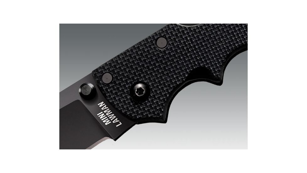 Cold Steel Mini Lawman Knife, Black G-10 Handle, Black Blade, Plain 58ALM