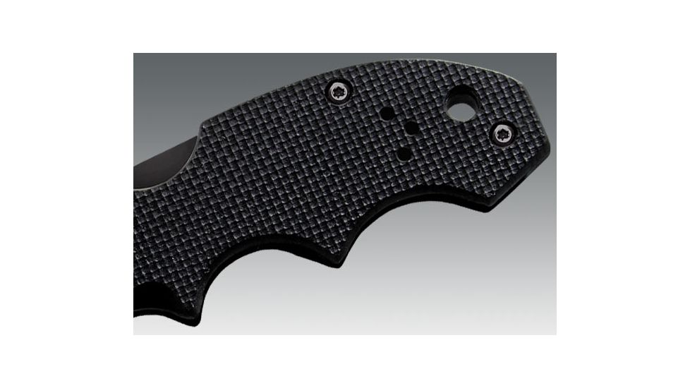 Cold Steel Mini Lawman Knife, Black G-10 Handle, Black Blade, Plain 58ALM