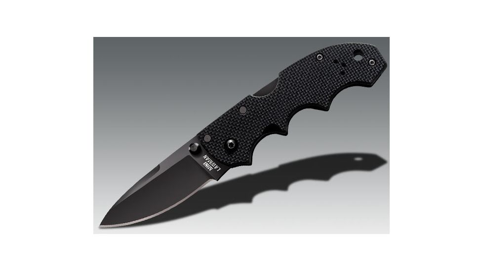Cold Steel Mini Lawman Knife, Black G-10 Handle, Black Blade, Plain 58ALM