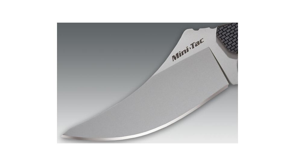 Cold Steel Mini Tac Skinner Fixed Blade Neck Knife, Black Faux G-10 handle, Plain, CS-49HSF