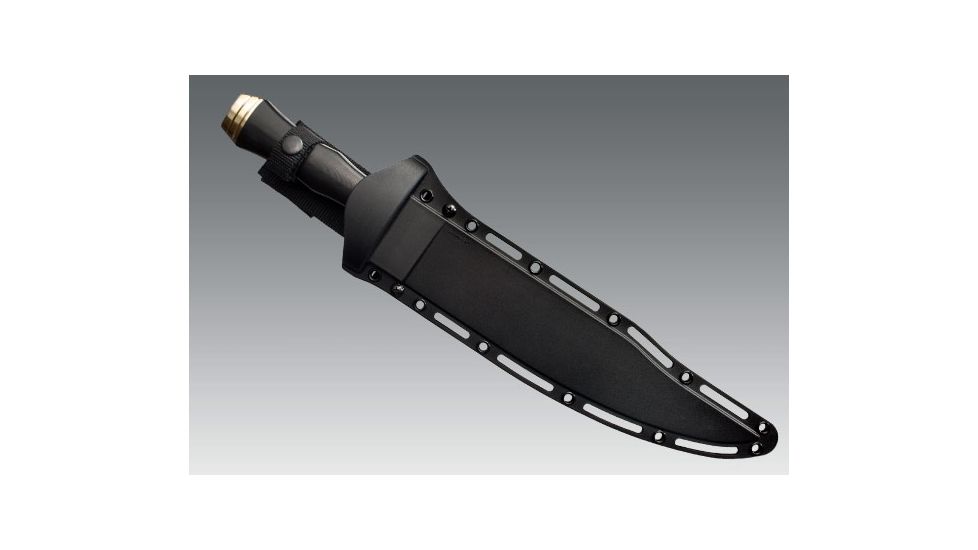 Cold Steel Natchez Bowie, O-1 High Carbon Steel 11.75in Blade, Polished Black Handle, CS-39LABMS