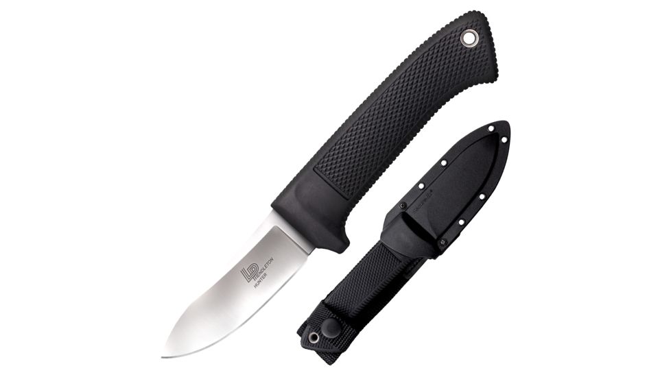 Cold Steel Pendleton Hunter Fixed Blade Knife, Kraton Handle, Plain, Secure-Ex Sheath, CS-36LPSS