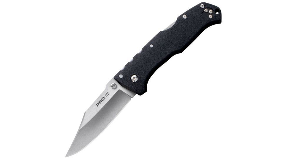 Cold Steel Pro Lite 8in Folding Knife, 3.5in Clip Blade, Black, CS-20NSC
