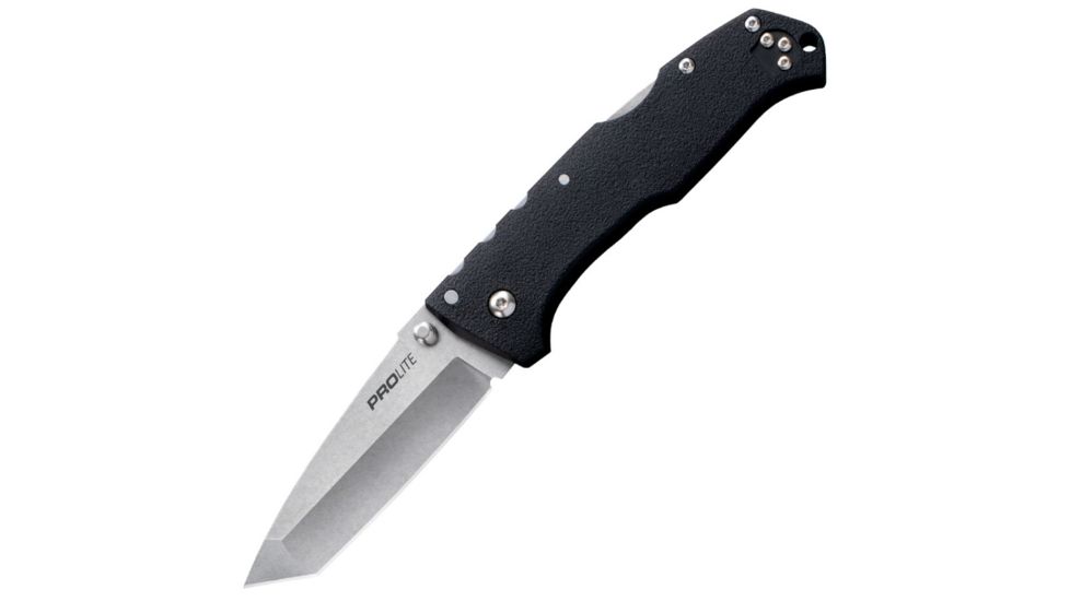 Cold Steel Pro Lite 8in Folding Knife, 3.5in Tanto Blade, Black, CS-20NST