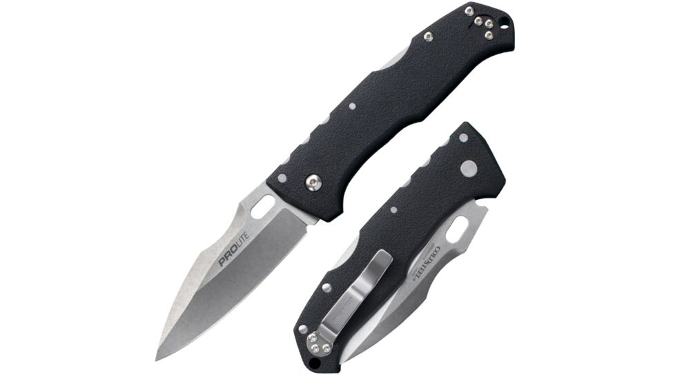 Cold Steel Pro Lite Sport Clip Point Knife, Black/Silver, 7 7/8in, CS-20NU