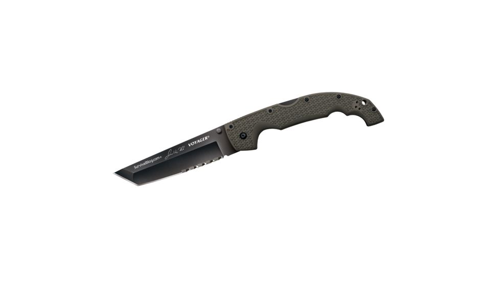 Cold Steel Rawles Voyager 12.25in Folding Knife, Green/Black, 12.25in, CS-29UXTGH
