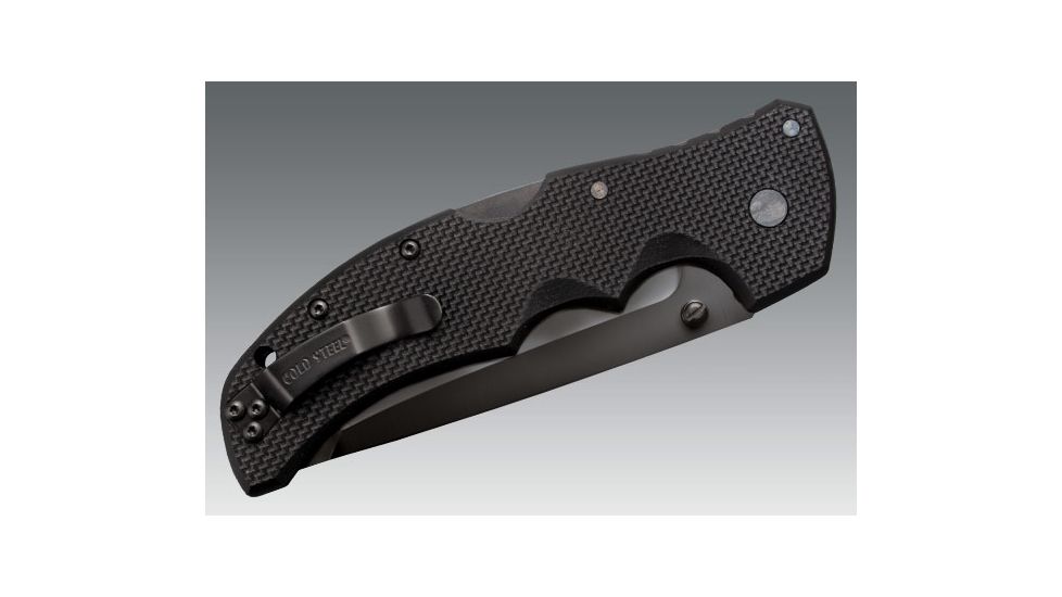 Cold Steel Recon 1 Folding Knife, 4in Tanto Serrated Carpenters CTS XHP Alloy w/ DLC Coating, Black G10 Handle, CS-27TLCTS