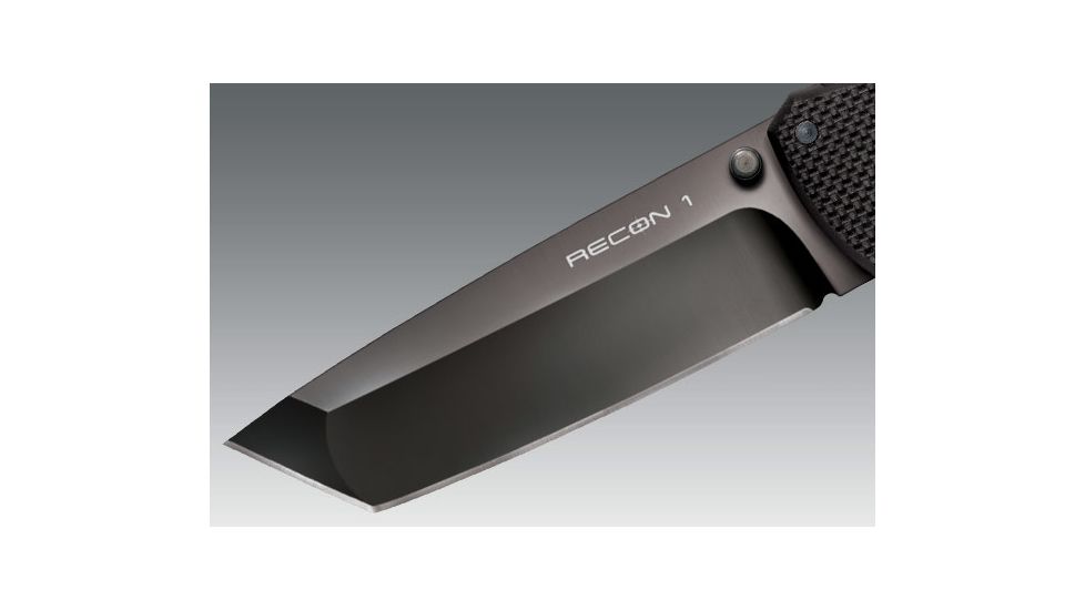Cold Steel Recon 1 Folding Knife, 4in Tanto Plain Carpenters S35VN Alloy w/ DLC Coating, Black G10 Handle, CS-27TLCT