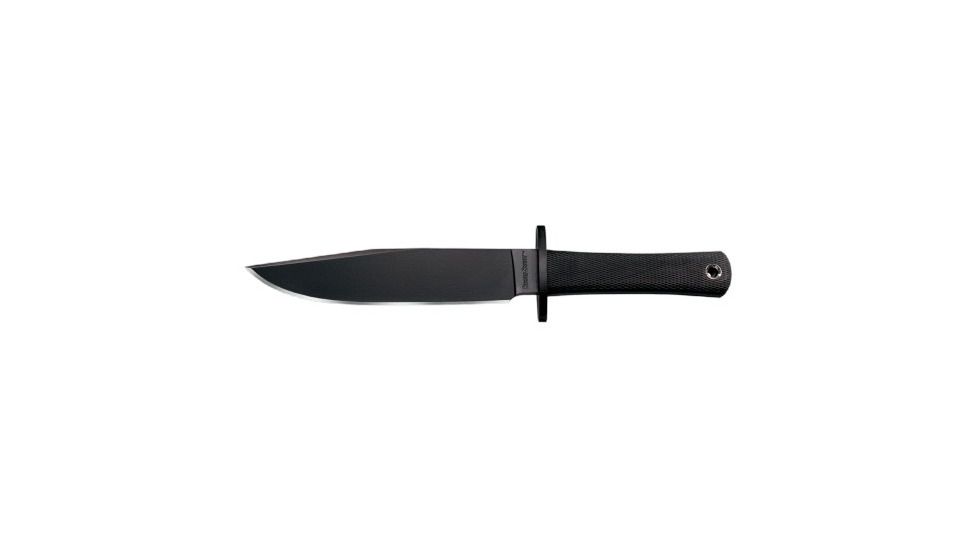 Cold Steel Recon Scout Fixed Blade Knife, Black Kraton Handle, Black Blade, Plain, CS-39LRST