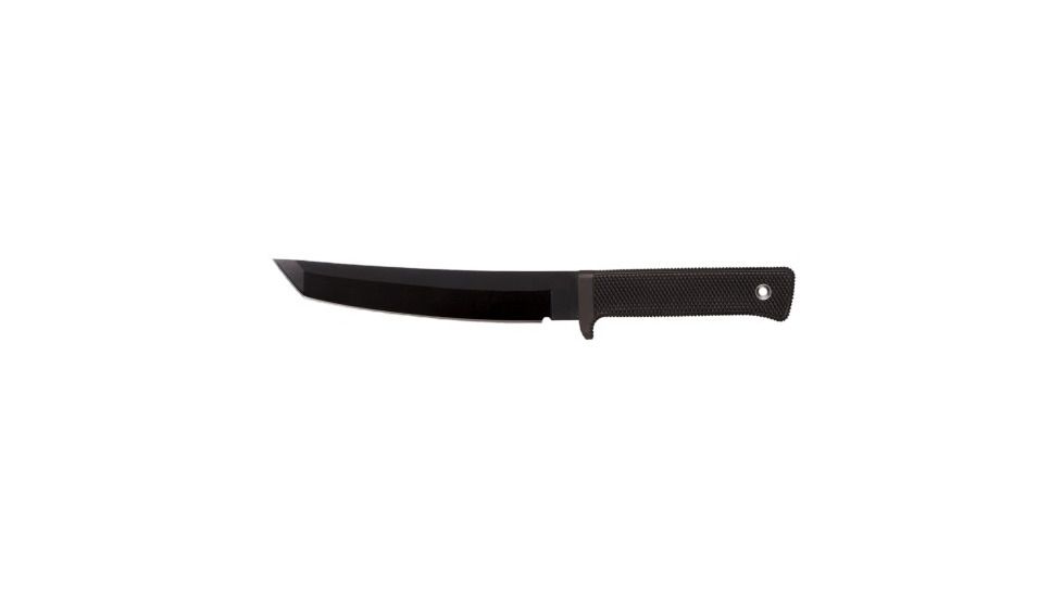 Cold Steel Recon Tanto Fixed Blade Knife, Kraton Handle, Black Blade, Plain, Secure-Ex Sheath 13RTK