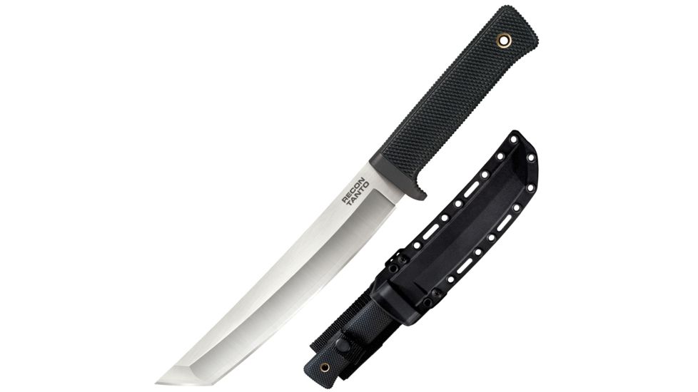 Cold Steel Recon Tanto in San Mai 11 3/4in Fixed Blade Knife, Black/Silver, CS-35AM