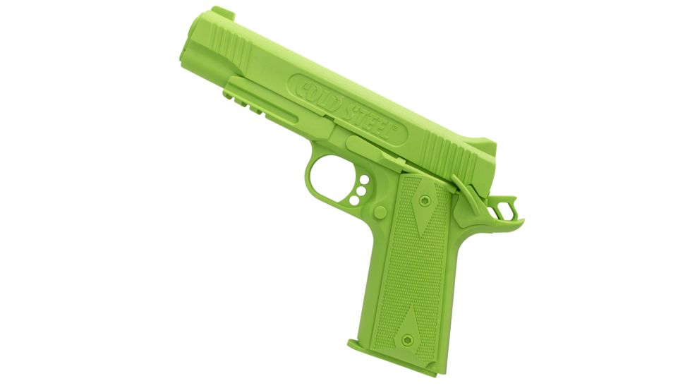 Cold Steel Rubber Training Pistol, 1911, Cocked and Locked, Green Colored Polypropyle, 8-5/8in. L x 1in. W x 5.75in. H, CS-92RGC11C