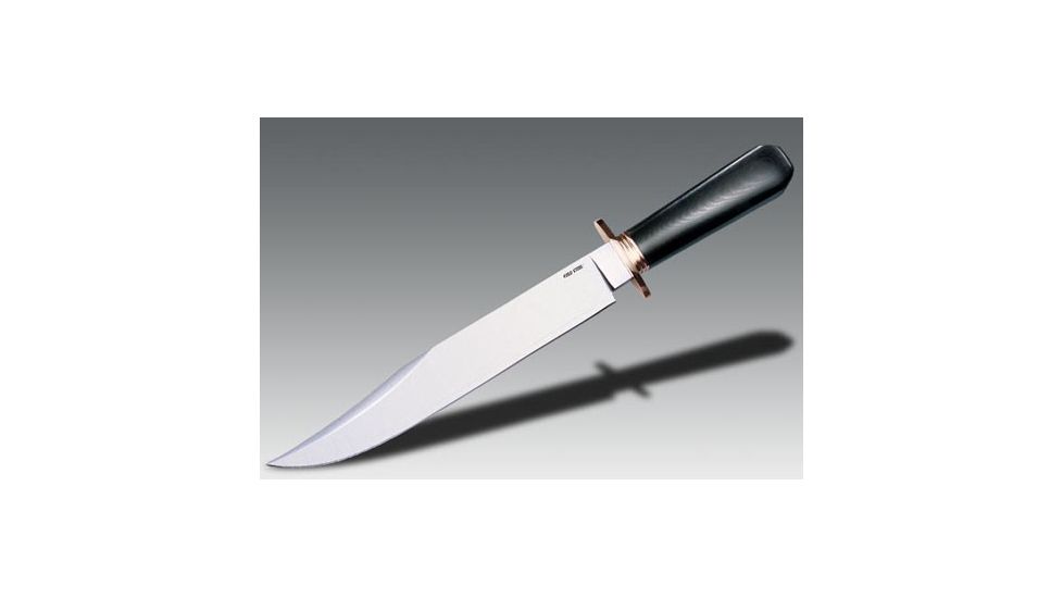 Cold Steel San Mai Laredo Bowie, Black Linen Micarta Handle, Fixed Blade, Plain Edge, CS-16CCB