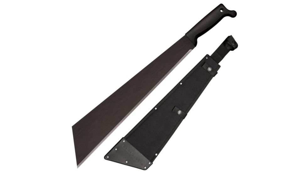 Cold Steel Slant Tip Machete, w/o Sheath, 1055 Carbon Steel with Black Baked-On Anti Rust Matte Finish, Black, 18 in, CS-97ST18