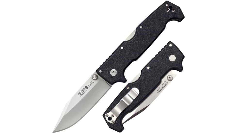 Cold Steel SR1 Lite Folding Knives, 4in, 8Cr14MoV, Clip Point Blade, Griv-Ex Handle, Blister Packed, 62K1Z