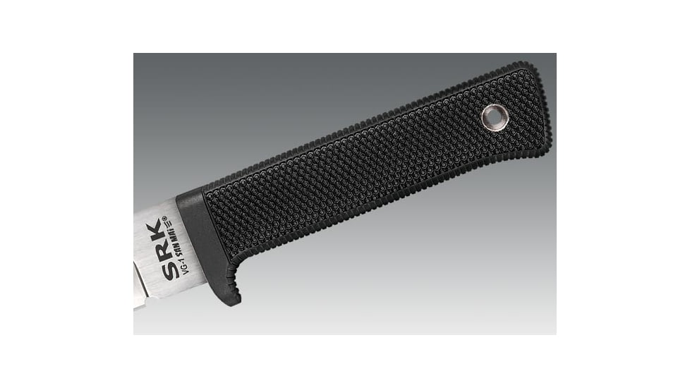 Cold Steel Survival Rescue Fixed Blade Knife, Black Kraton Handle, Plain, CS-38CSM