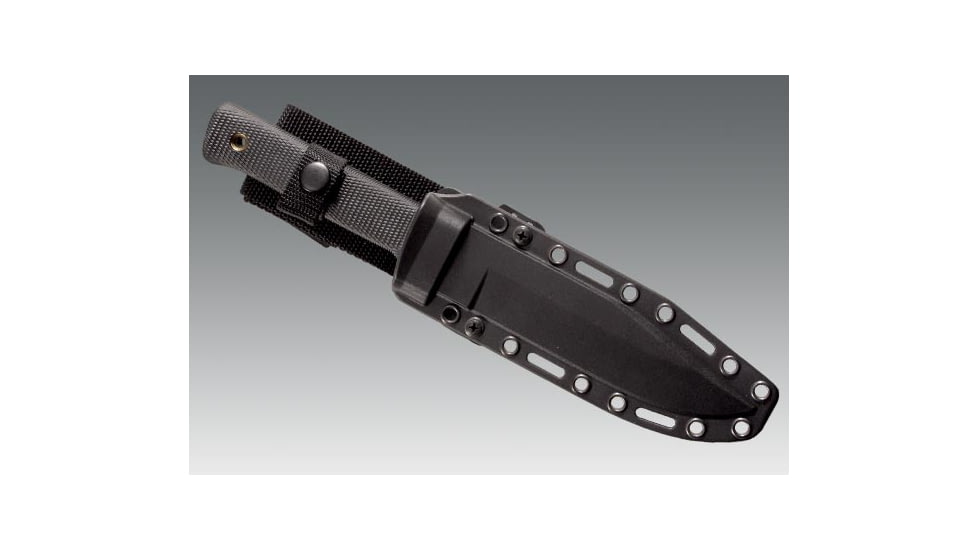 Cold Steel Survival Rescue Fixed Blade Knife, Black Kraton Handle, Plain, CS-38CSM