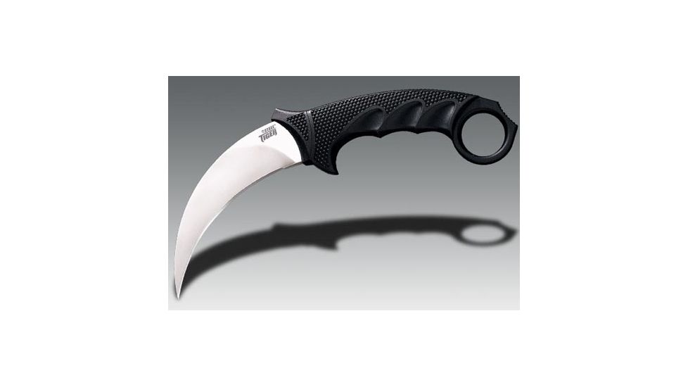 Cold Steel Steel Tiger, Kraton Handle, Plain Edge, SecureEx Sheath 49KS