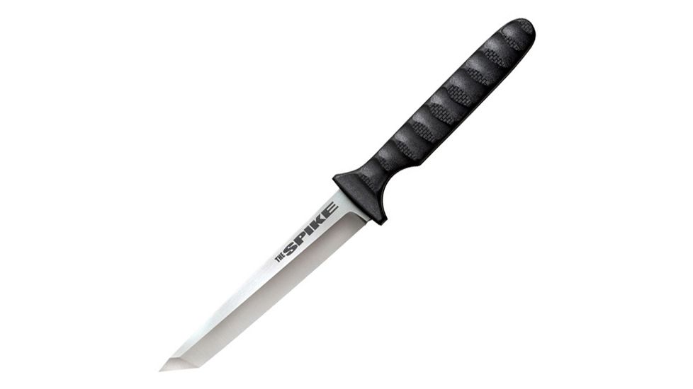 Cold Steel Tanto Spike, Black Faux G-10 Handle, Plain Edge w/ Sheath, CS-53NCT