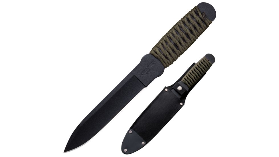 Cold Steel True Flight Thrower, Paracord Wrapped Handle, Sheath, Plain Edge Knife, CS-80TFTC