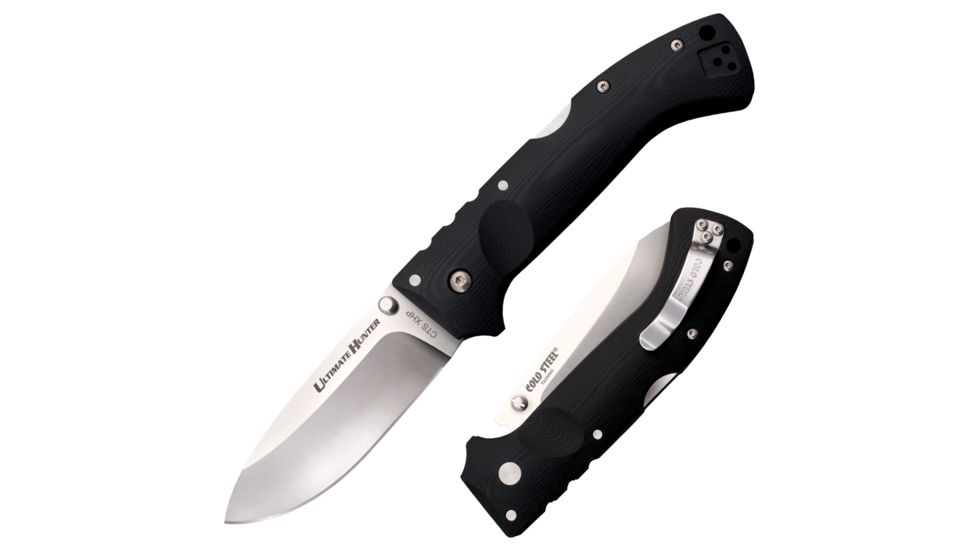 Cold Steel Ultimate Hunter Knife, 3.5in Blade, Black, CS-30ULH