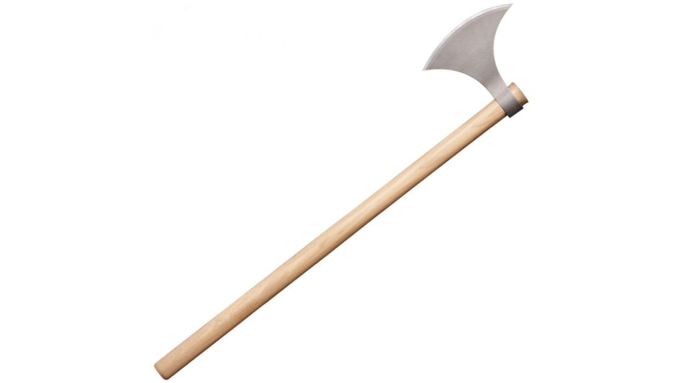 Cold Steel Viking Battle Axe, 30in Long Straight Grain Hickory Handle, 1055 Carbon Steel, CS-90WVBB