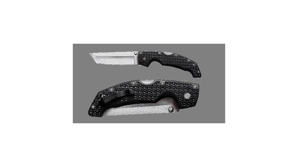 Cold Steel Voyager Large Tanto Point Folding Knife, 4in, Black Zytel, Plain Edge 29TLT