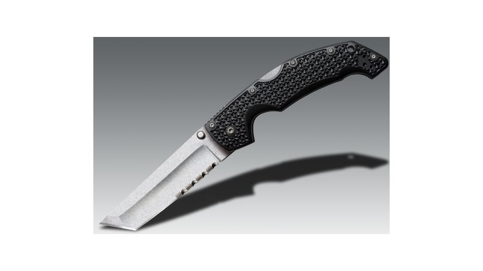 Cold Steel Voyager Large Tanto Point Knife, 50/50 Edge 29TLTH