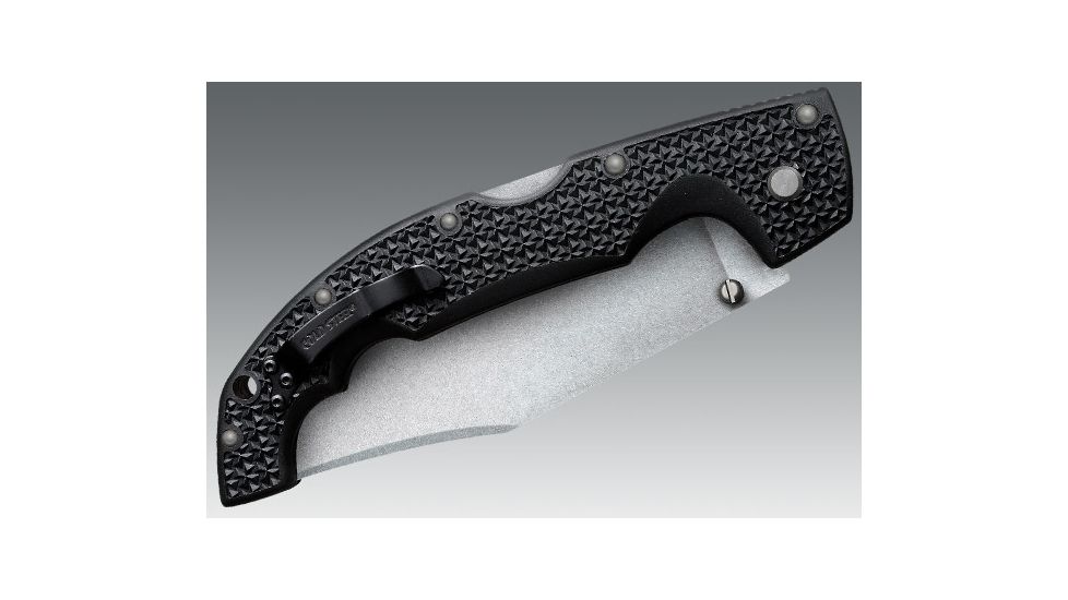 Cold Steel Voyager Folding Knife w/Griv-Ex Handle, 5.5in Clip Point Smooth Blade, Black, CS-29TXCC