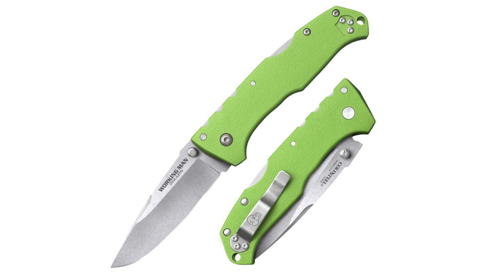 Cold Steel Working Man Knife, Green/Silver, 8 in, CS-54NVLM