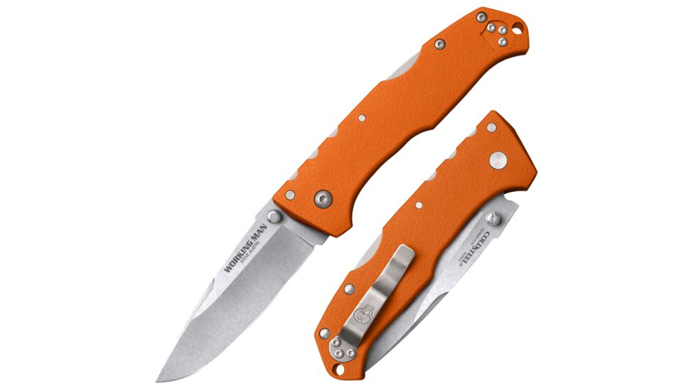 Cold Steel Working Man Knife, Orange/Silver, 7 7/8in, CS-54NVRY