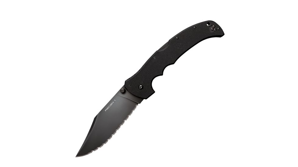 Cold Steel Xl Recon 1 Clip Point Serrated Edge, Carpenters Cts Xhp Alloy Steel w/ Dlc Coating, 5 1/2in Blade, 27TXLCCS