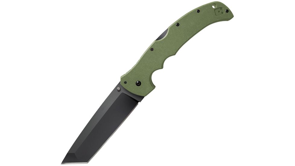 Cold Steel XL Recon 1 Tanto Point Folding Knife,5.25in,Standard Edge,Tanto,Green,G10 Handle CS27TXTVG