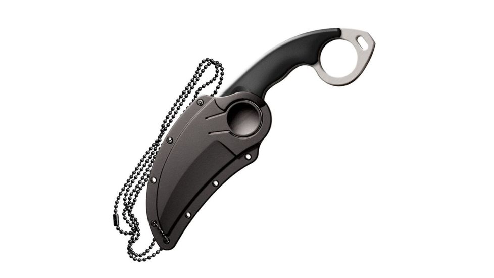 Cold Steel Double Agent I Serrated 7.63in Fixed Blade Knife, Black/Silver, 7.63in, CS-39FKSZ