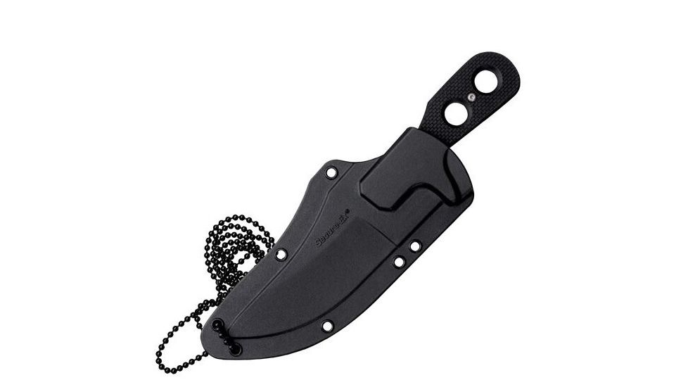 Cold Steel Mini Tac Skinner 6.63in Fixed Blade Knife, Black/Silver, 6.63in, CS-49HSFZ