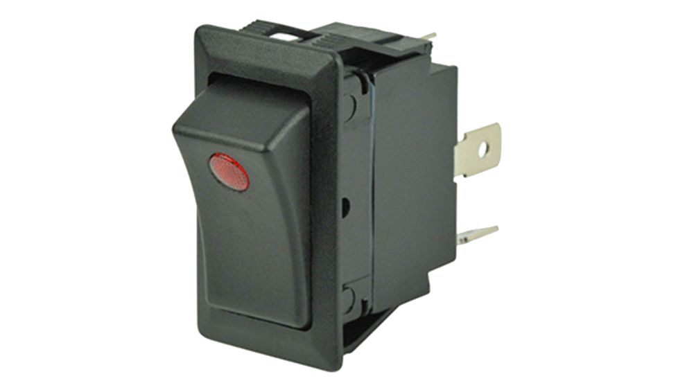 Cole Hersee Rocker Switch w/Small Round Pilot Lights SPST On-Off 3 Blade Sealed 75441