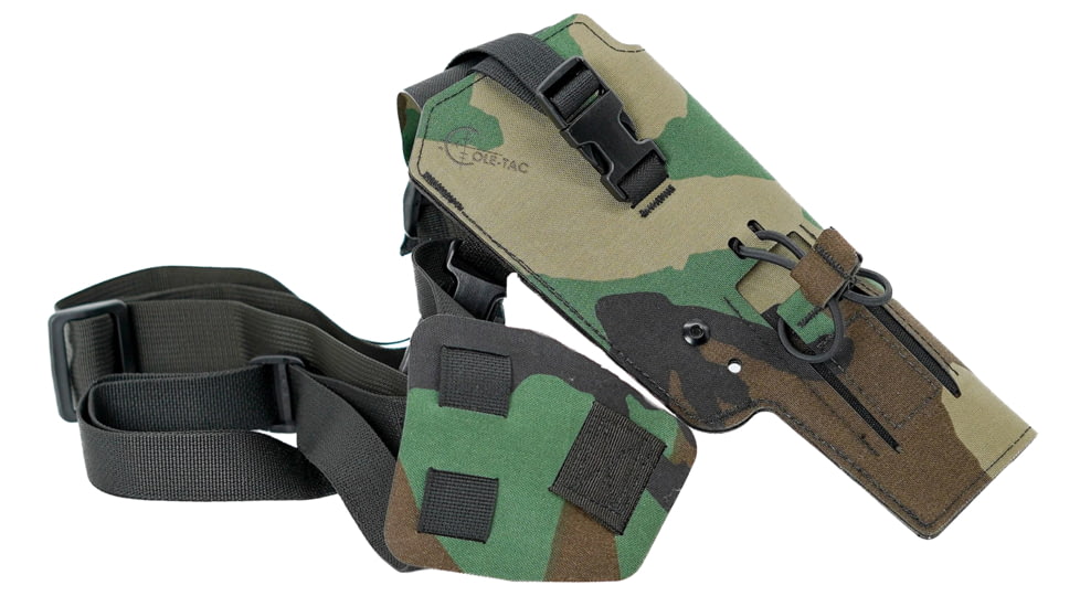 Cole-Tac Varmint Wrangler WML Chest Holster Left Hand, M81 Woodland, VW216