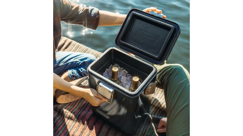 Coleman 1900 Collection 11-Quart Steel Belted Hard Cooler, Gunmetal/Black, CM1010810001-41