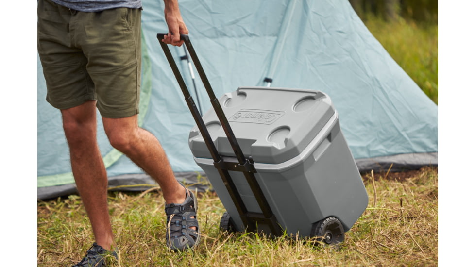Coleman 316 Series 65-Quart Wheeled Hard Cooler, Rock Gray/White/Rock Gray, CM1010810001-3