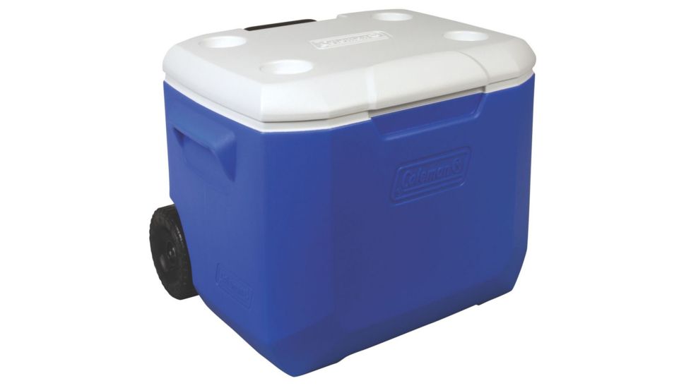 Coleman 60 Quart Wheeled Cooler, 5883, Blue, Holds 94 Cans 3000001838