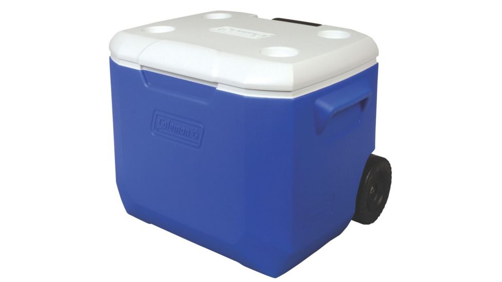 Coleman 60 Quart Wheeled Cooler, 5883, Blue, Holds 94 Cans 3000001838