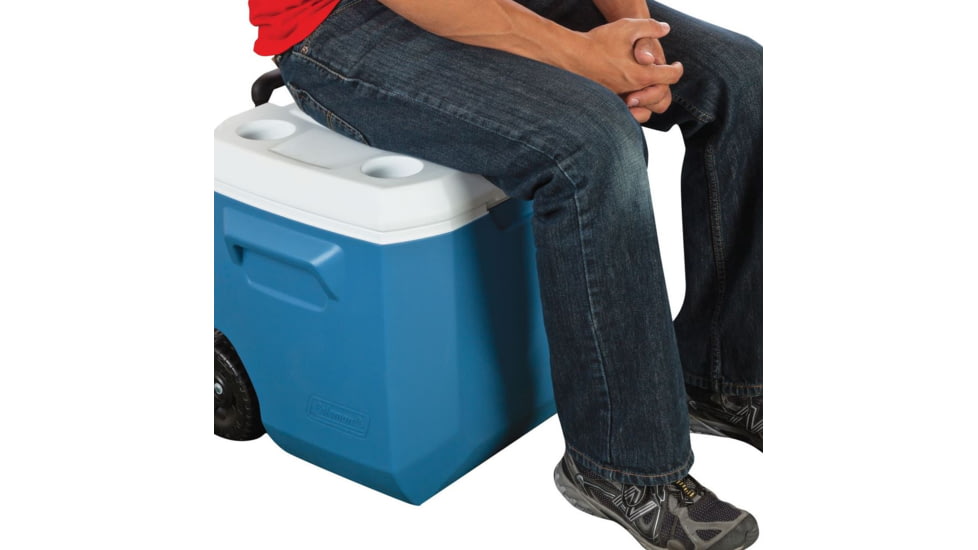 Coleman 60 Quart Wheeled Cooler, 5883, Blue, Holds 94 Cans 3000001838