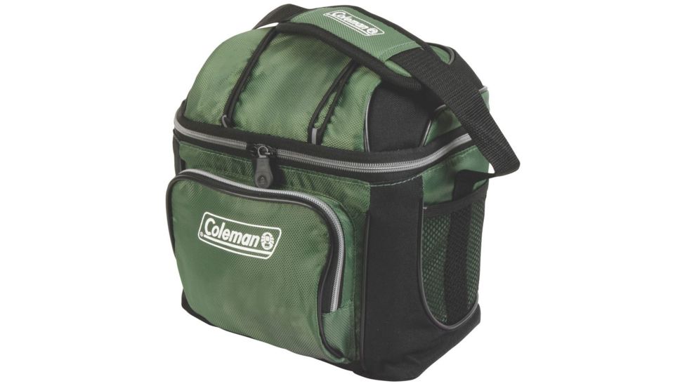 Coleman 9 Can Soft Cooler W/ Removable Hard Plastic Liner, Green, 9.45 x 6.7 x 10.24 in 3000001318
