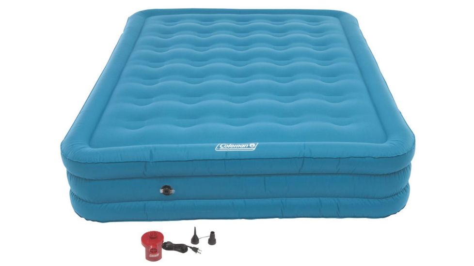 Coleman Airbed Double High Dura Plus Air Mattress W/ 120V Combo, Queen 2000018324