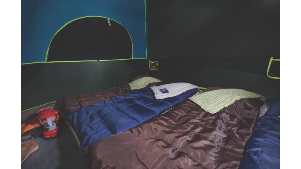 Coleman Carlsbad 6-Person Fast Pitch DarkRoom Tent W/ 10 x 5 ft Screen Room, Black / Green, 10 x 9 ft 2000024290