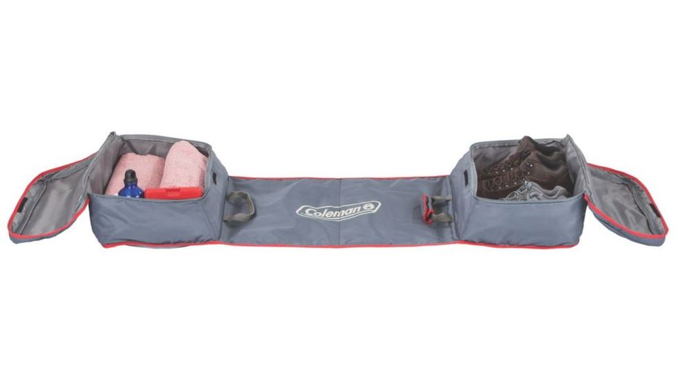 Coleman Carry-All Camp Mat, Storage Bag, Two Zippered Compartments, Gray / Red 2000019396