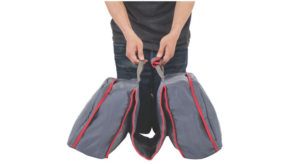 Coleman Carry-All Camp Mat, Storage Bag, Two Zippered Compartments, Gray / Red 2000019396