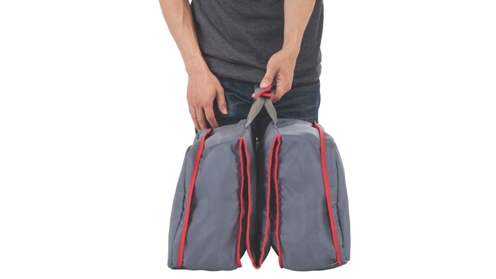 Coleman Carry-All Camp Mat, Storage Bag, Two Zippered Compartments, Gray / Red 2000019396